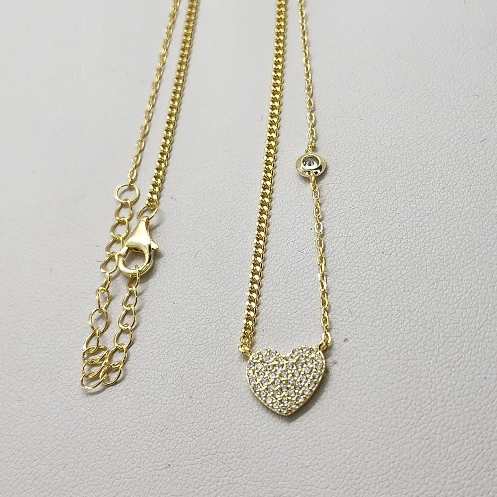 Brand New Sterling Silver 925 Heart Necklace